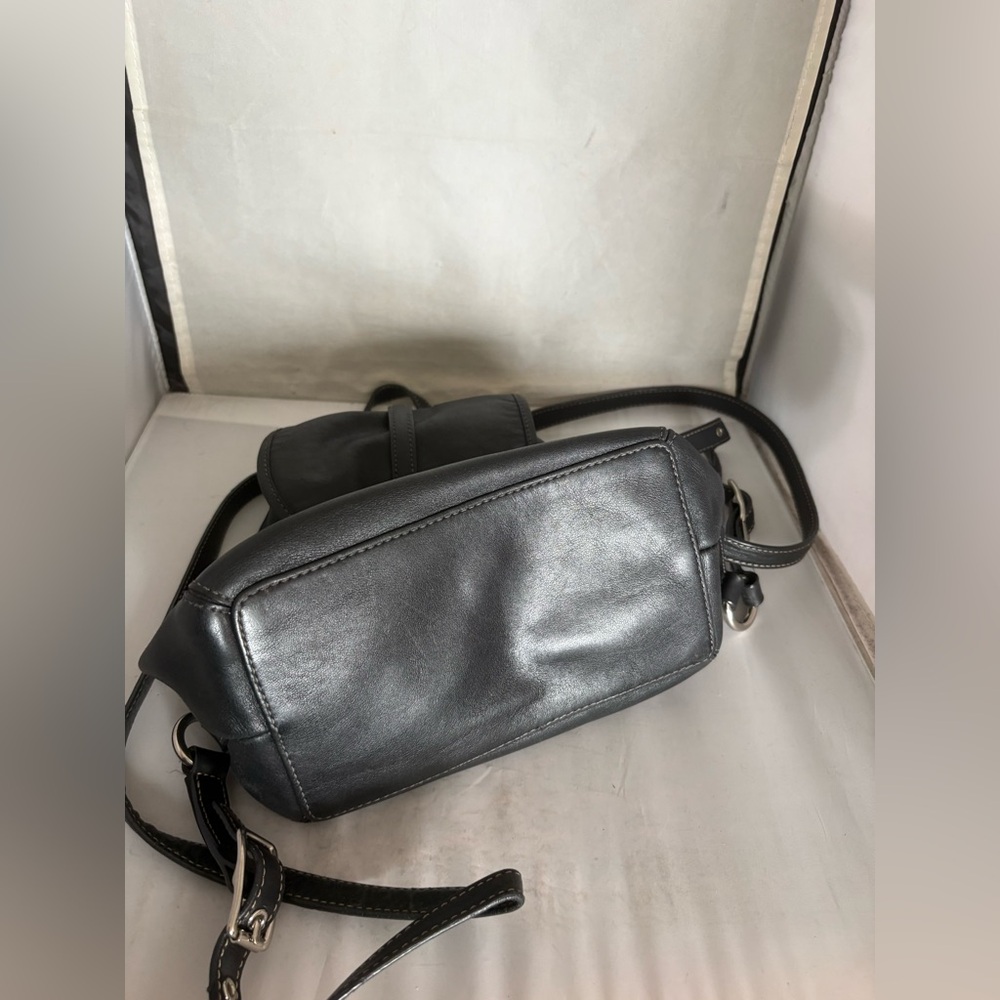 Vintage Coach Black glove Leather Backpack - Picture 13 of 13